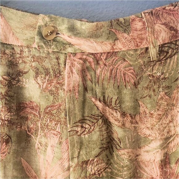 Wide legged floral linen pants from Italy - New, no tags! - Picture 3 of 7